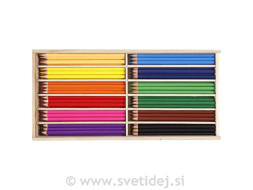 Barvni svinčniki konica 3 mm, set 144