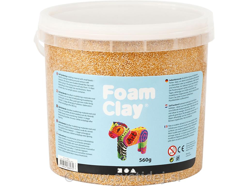 Foam Clay metalno zlat 560 g