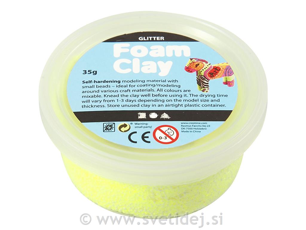Foam Clay rumene bleščice 35 g