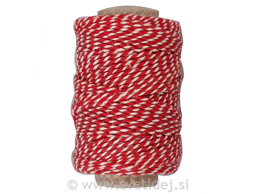 Pisana bombažna vrvica 1,1 mm, 50 m