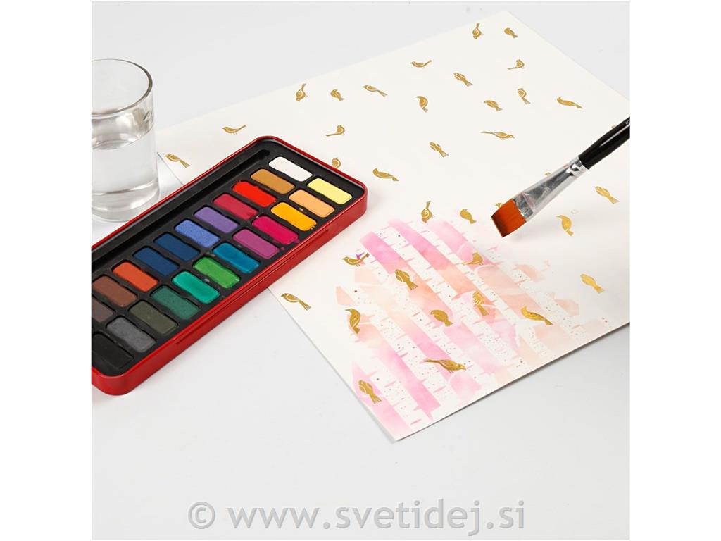 Akvarelni papir, blok , 180 g, 12 list