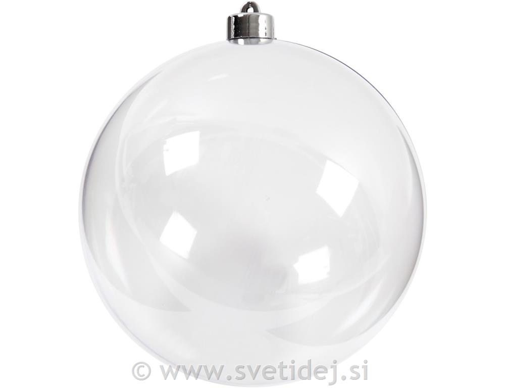 Prozorna dvodelna krogla, 15,6 cm