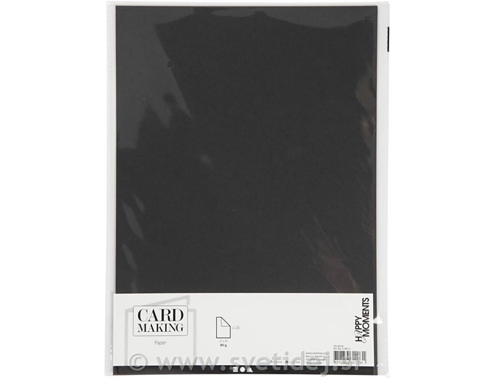 Barvni papir A4, 80g, 20 list