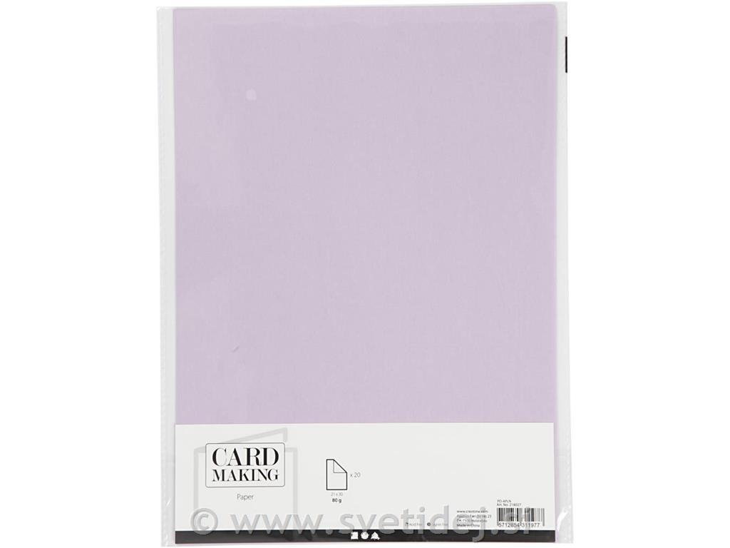 Barvni papir A4, 80g, 20 list
