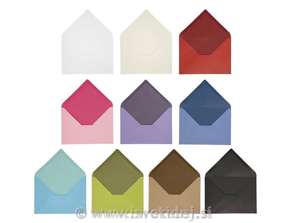 Kuverta barvna, C6 11,5x16 cm, set 300