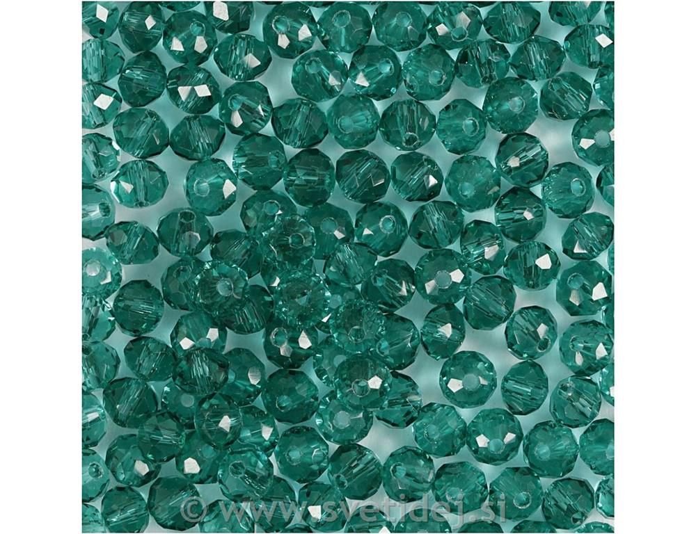 Brušene steklene perle 4mm, luknja 1mm