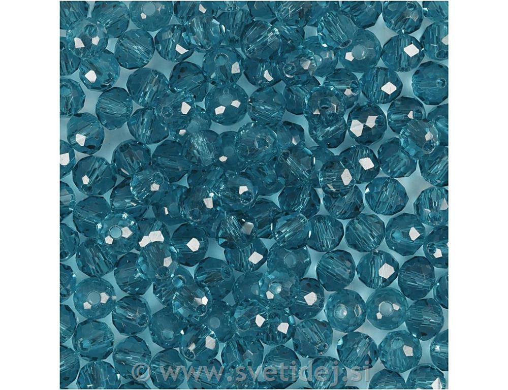 Brušene steklene perle 4mm, luknja 1mm