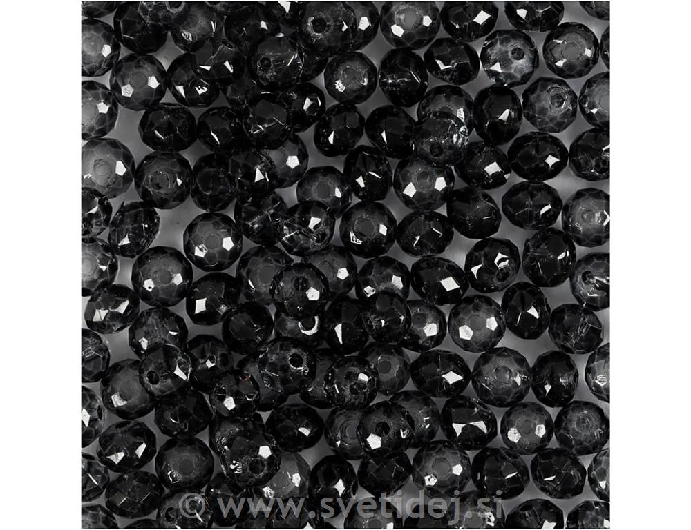 Brušene steklene perle 4mm, luknja 1mm