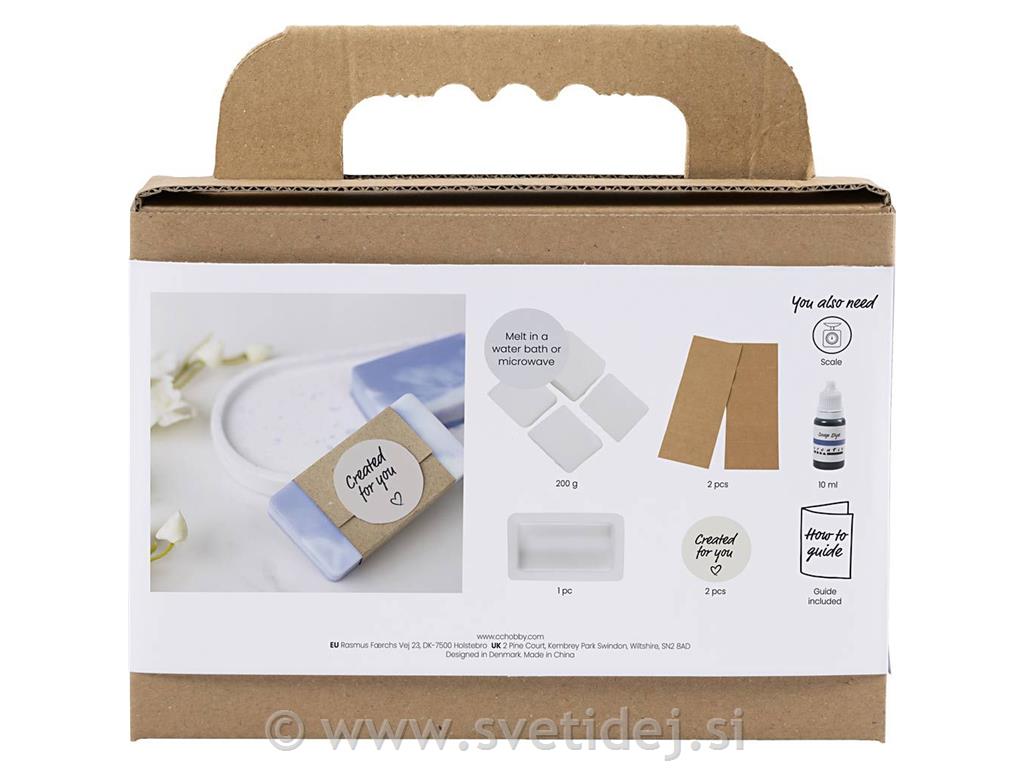 Mini komplet za izdelavo mila, kvadrat,