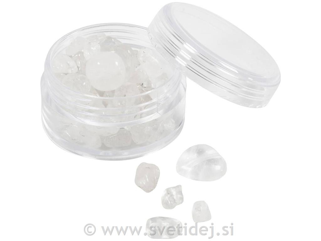 Kristalne perle 63 kosov, kremen