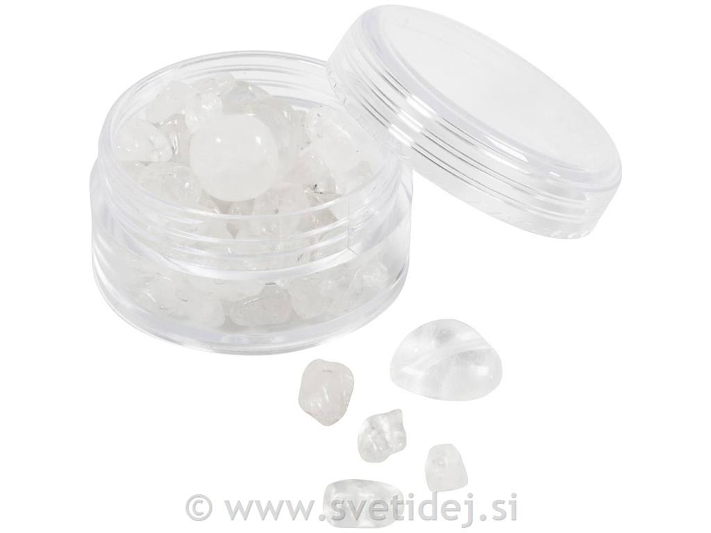 Kristalne perle 63 kosov, kremen