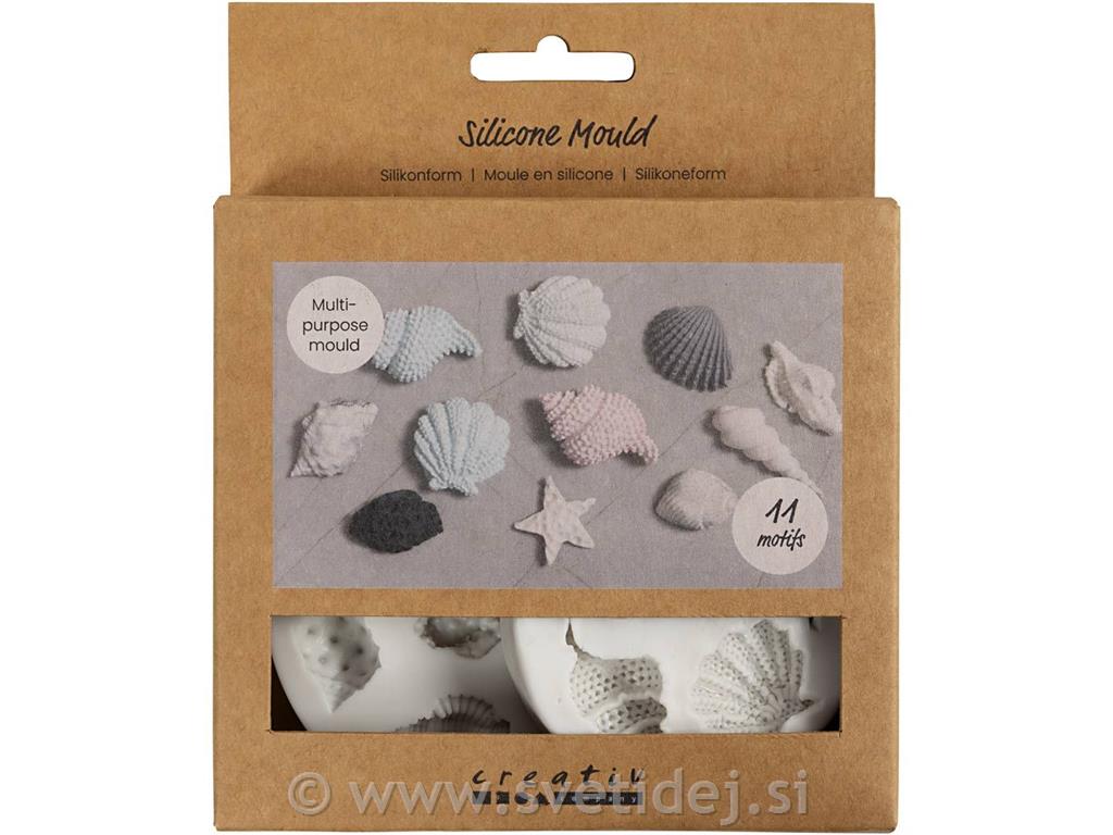Silikonski kalup, morska zvezda, školjka