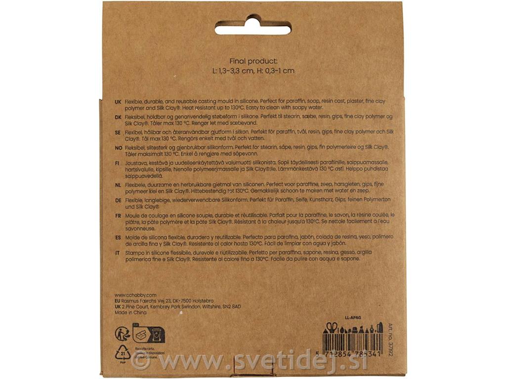 Silikonski kalup, morska zvezda, školjka