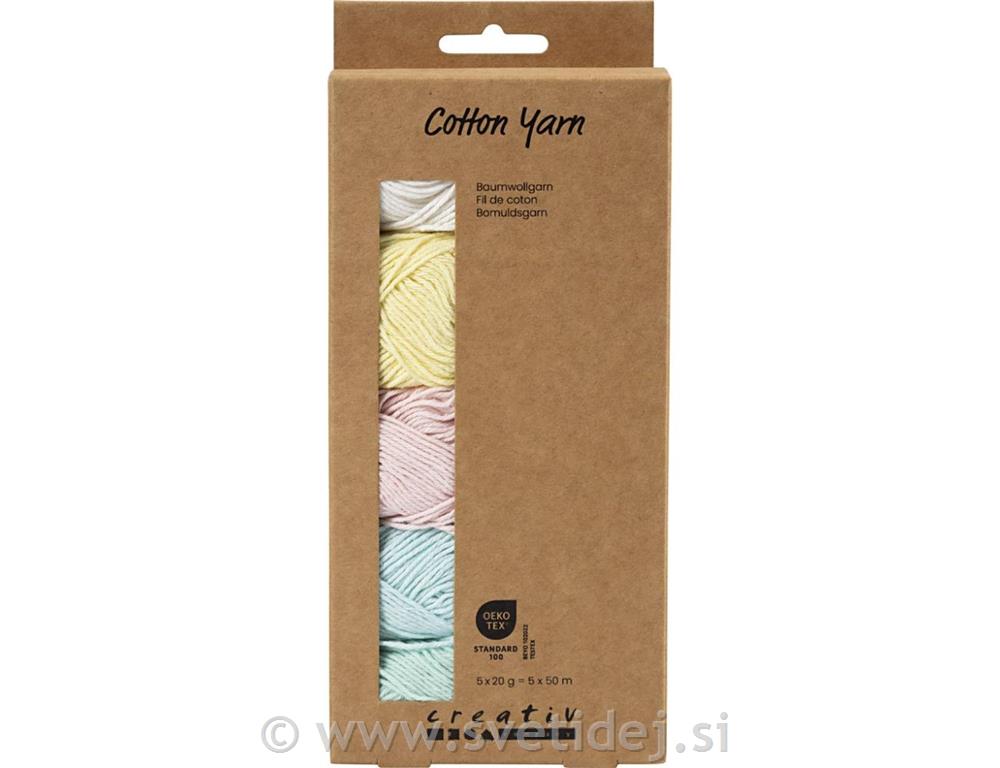 Bombažna preja, pastelne barve