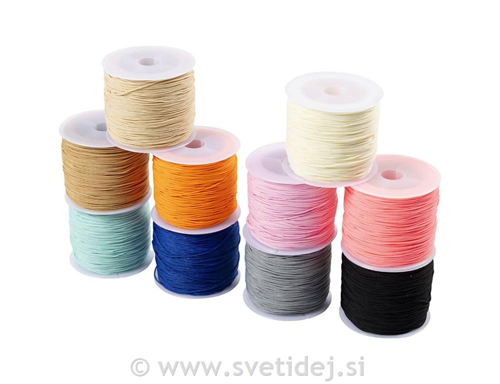 Poliestrska vrvica, različne barve