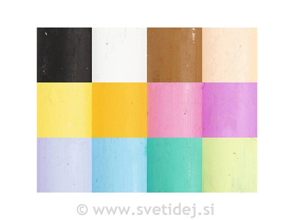 Oljni pasteli, 12 kos