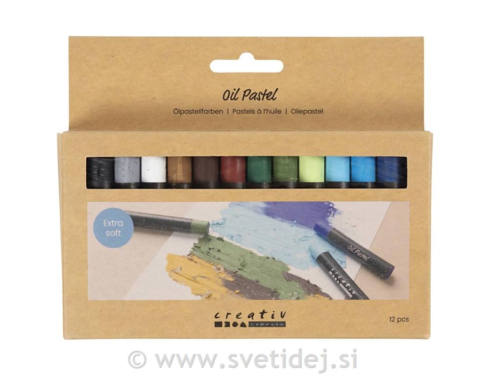 Oljni pasteli, 12 kos