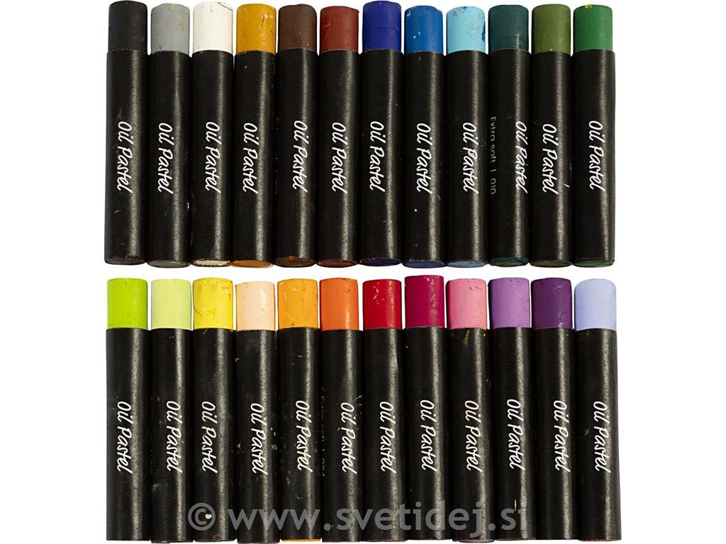 Oljni pasteli, 24 kos