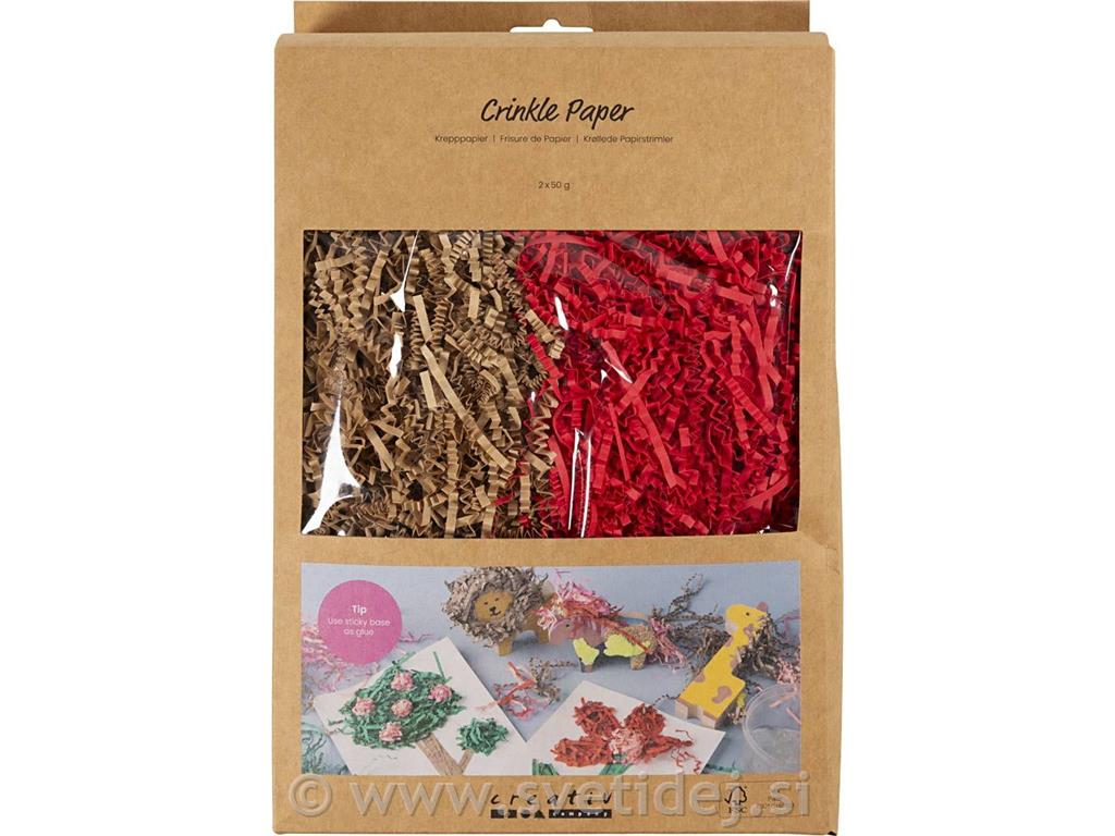 Naguban/zmečkan papir, 2x50g