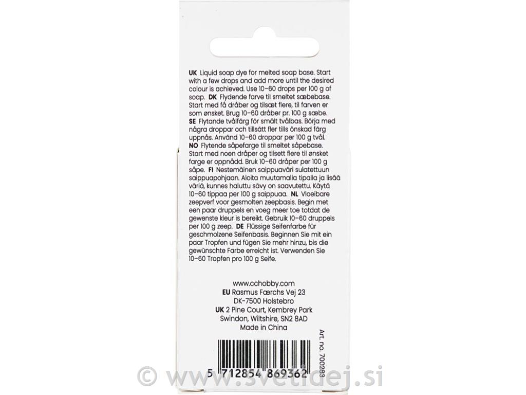 Barva za milo 10ml rdeča