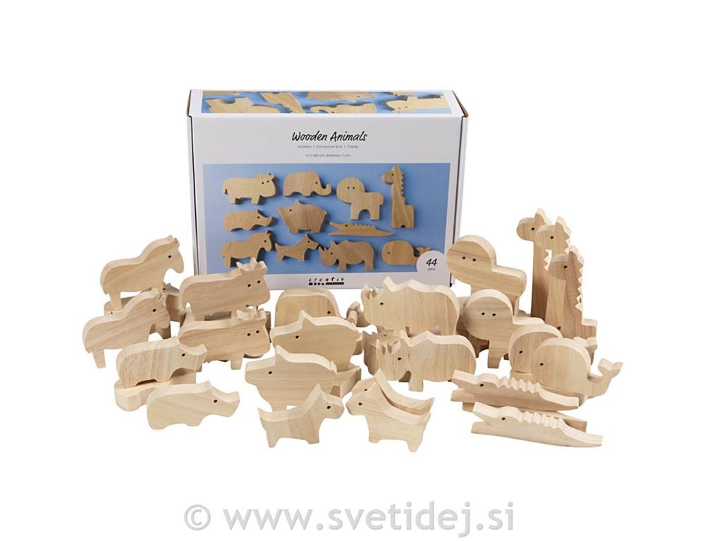 Lesene živali, set 44 kos