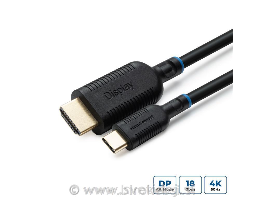 Kabel USB C-HDMI 2.0, 3m
