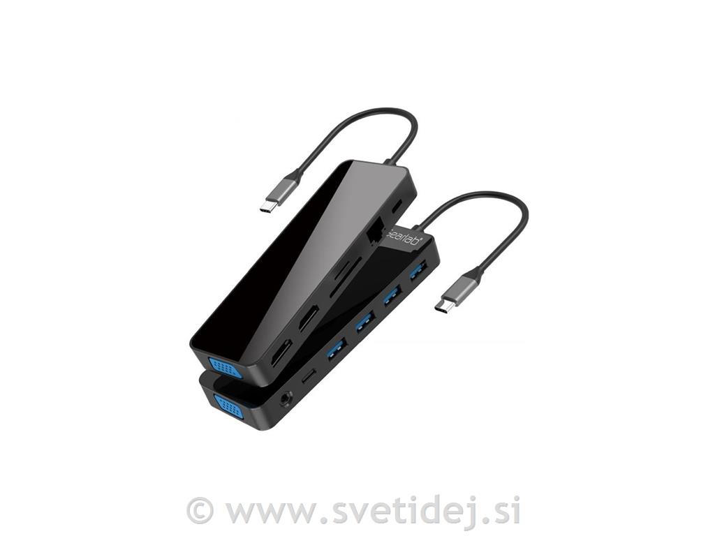 USB-C hub razdelilnik, 13-v-1