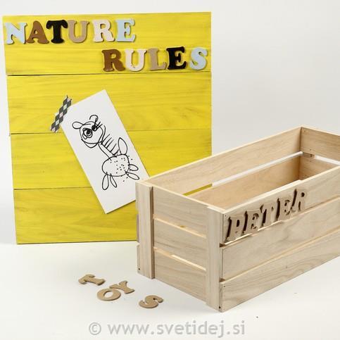 Lesene črke in številke 4 cm, set 288