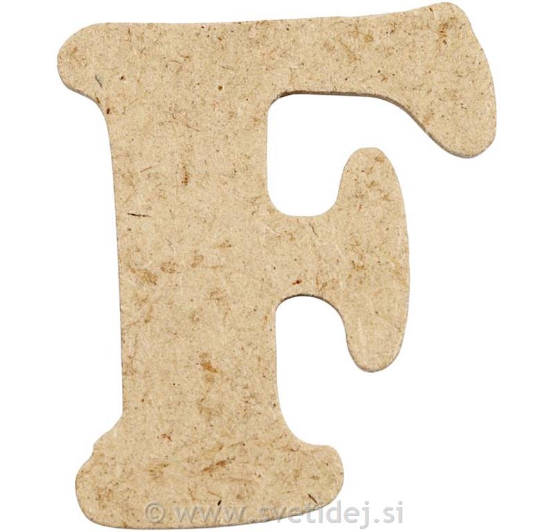 Lesena črka F, 4 cm, set 10