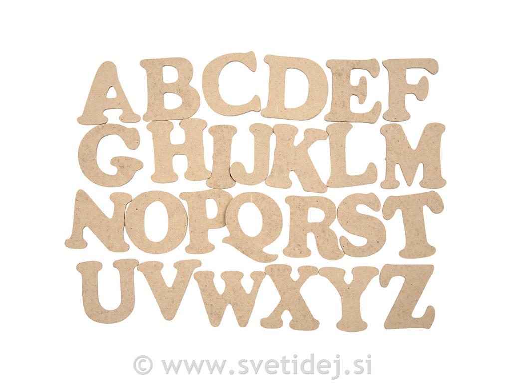 Lesene črke A-Z, 4 cm, 2,5 mm