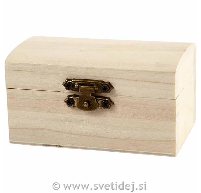 Lesena skrinja 9x5,2x4,9 cm, set 10