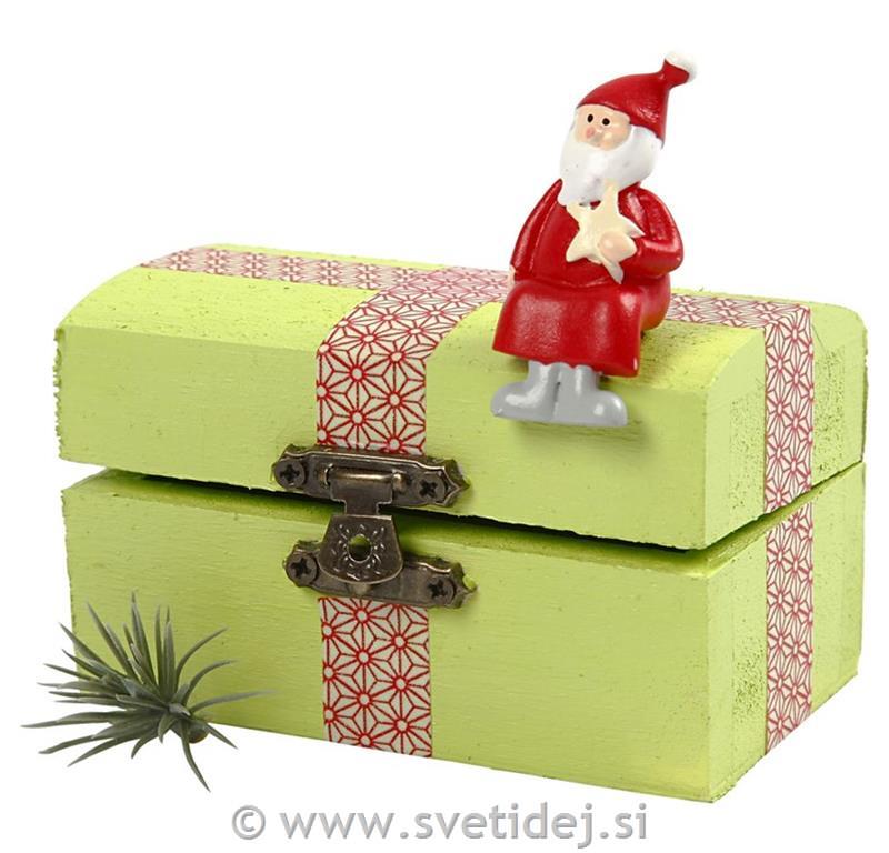 Lesena skrinja 9x5,2x4,9 cm, set 10