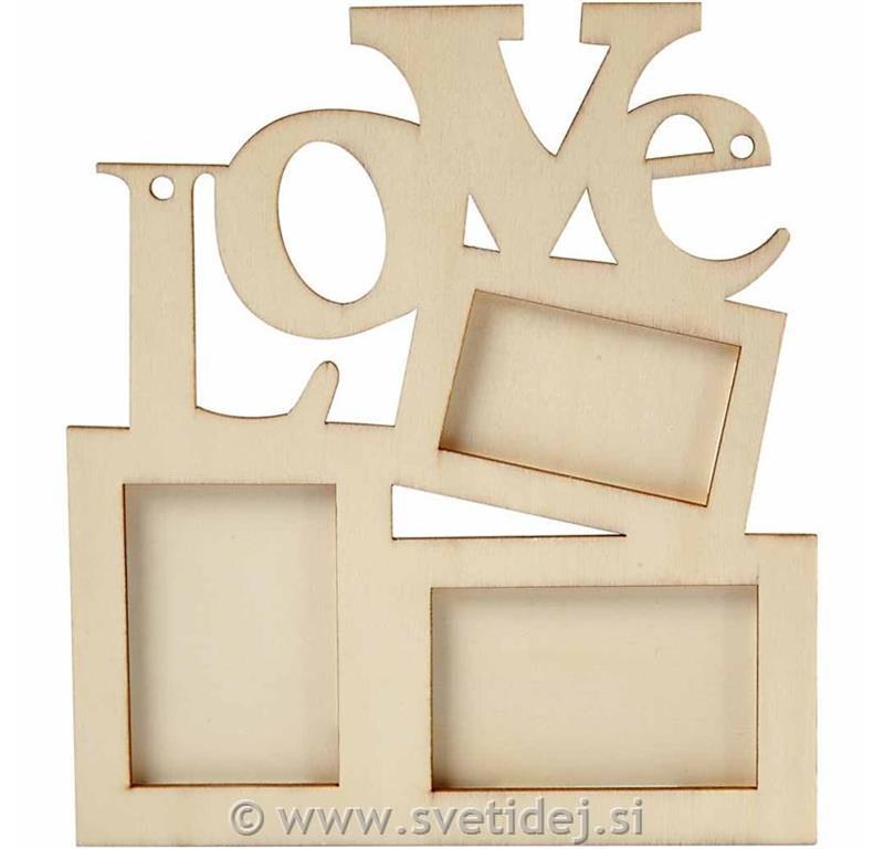 Leseni okvirji 19,7x16 cm, set 10
