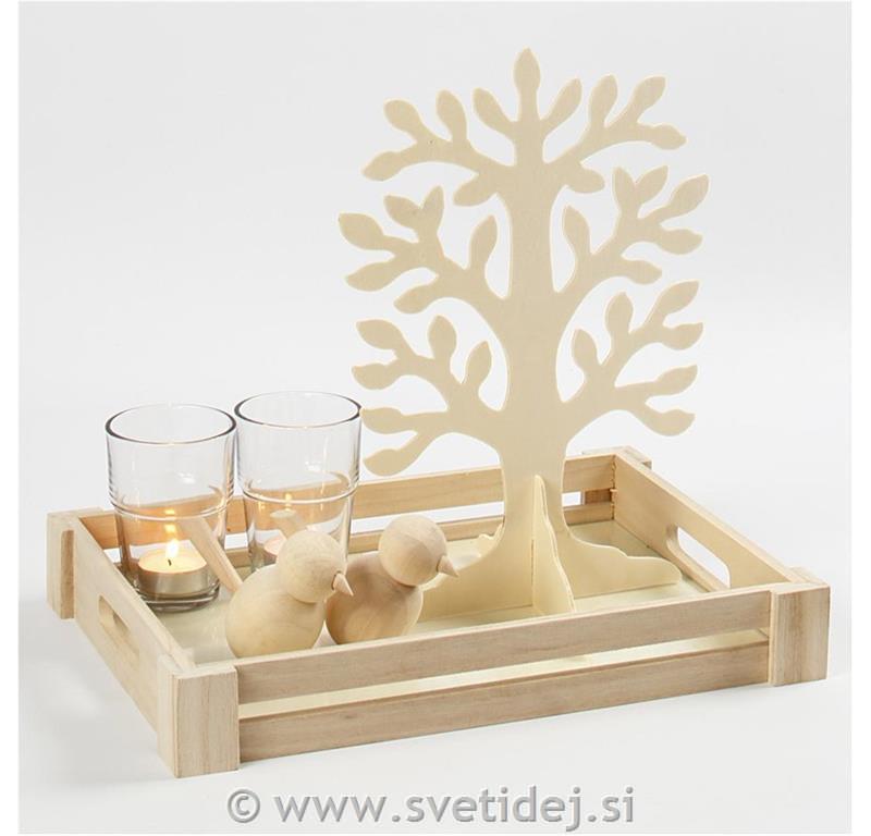 Leseno drevo 21,5 cm, set 10