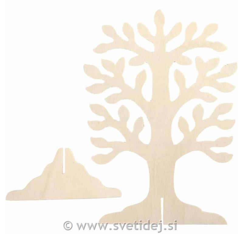 Leseno drevo 21,5 cm, set 10