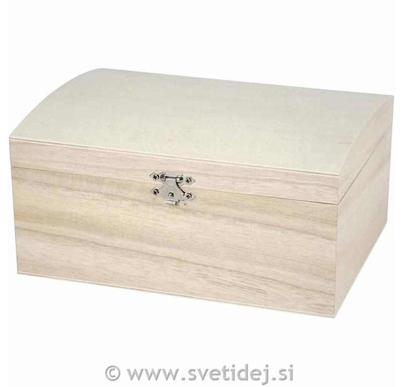 Lesena skrinja 21,5x15,8x10,6 cm