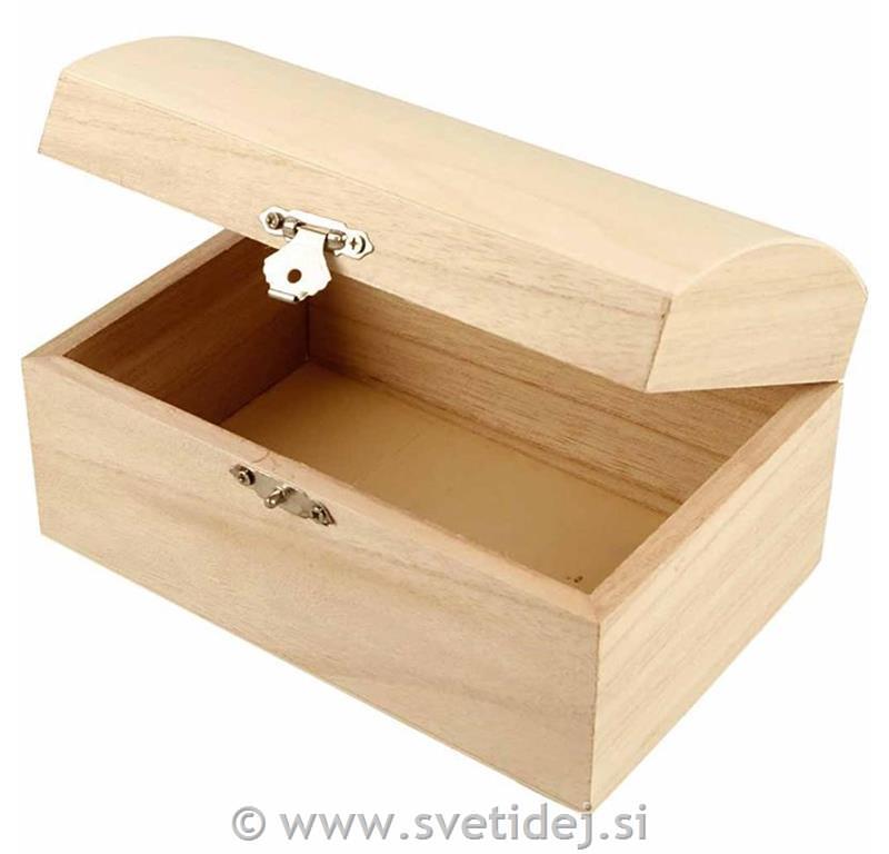 Lesena skrinja 21,5x15,8x10,6 cm