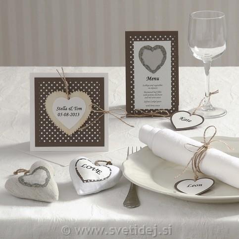 Lesena srca 7,5x7,5 cm, set 12