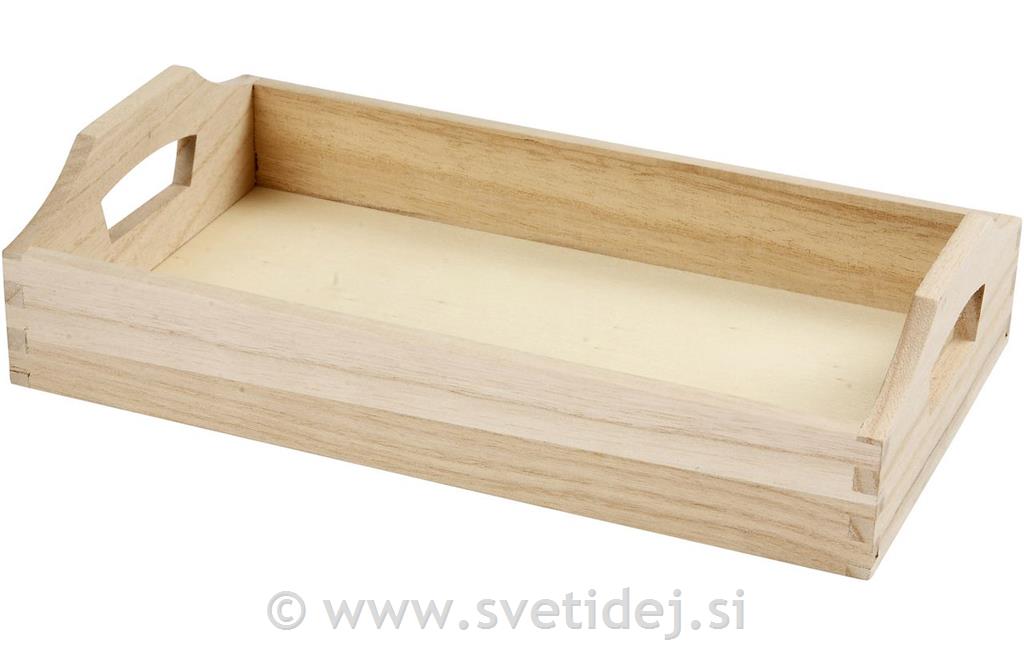 Leseni pladenj, 30x17x5 cm