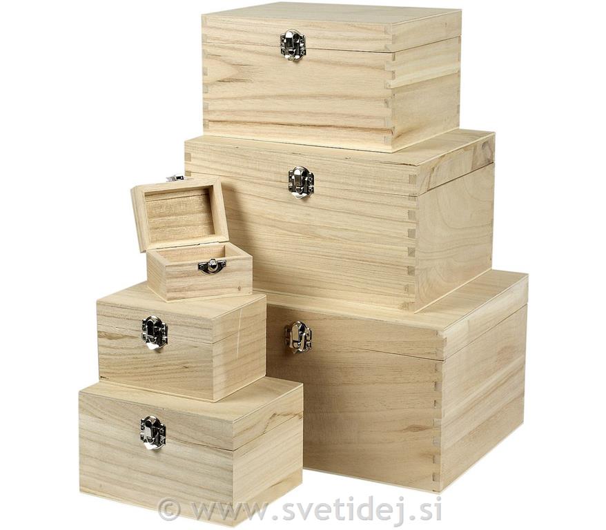 Lesene skrinje, set 6