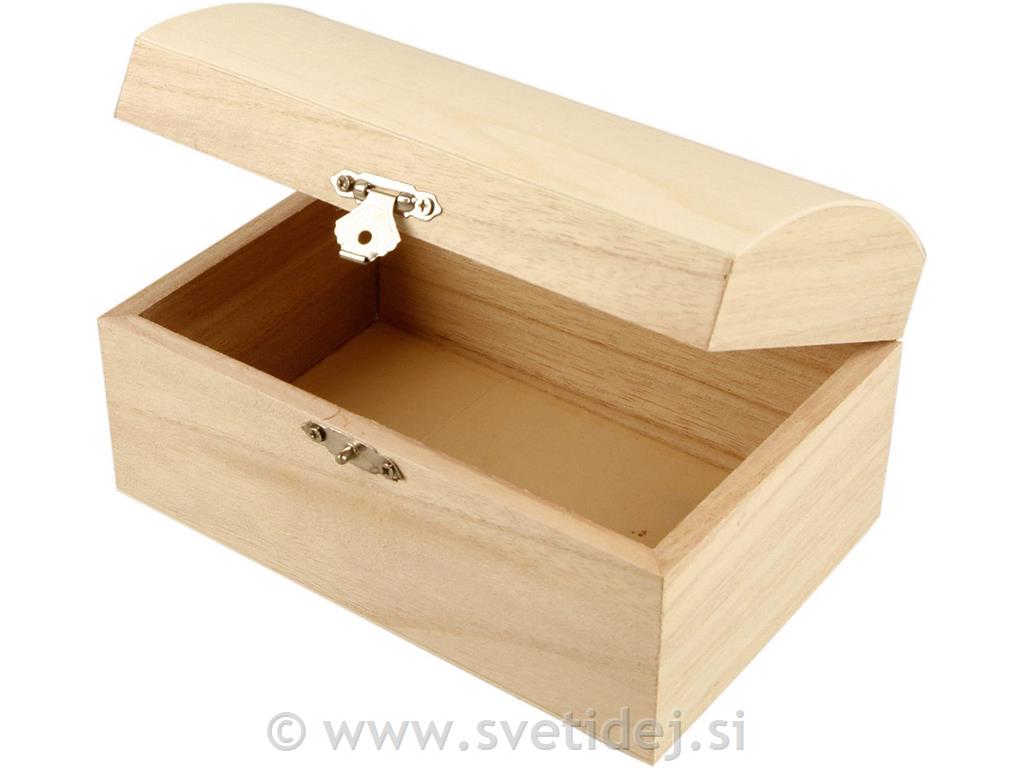 Lesena skrinja, 16,5x11x8,55 cm