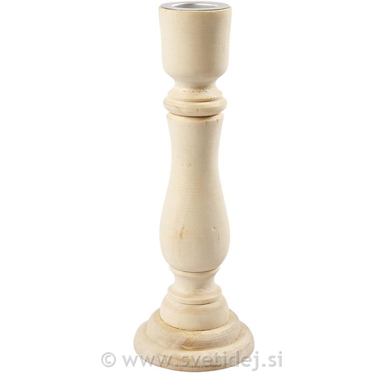 Svečnik lesen 16,5 cm