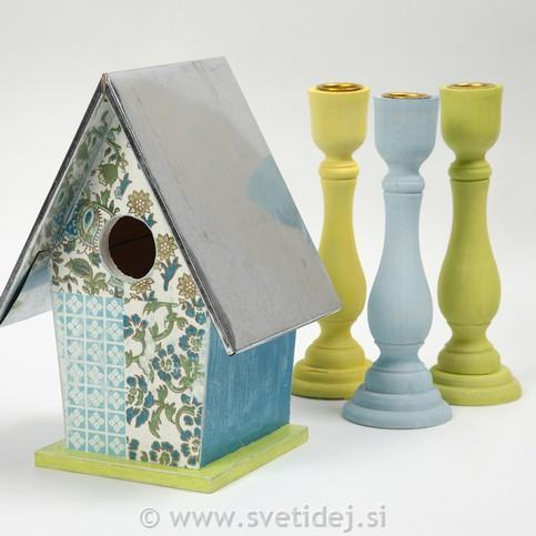 Svečnik lesen 16,5 cm