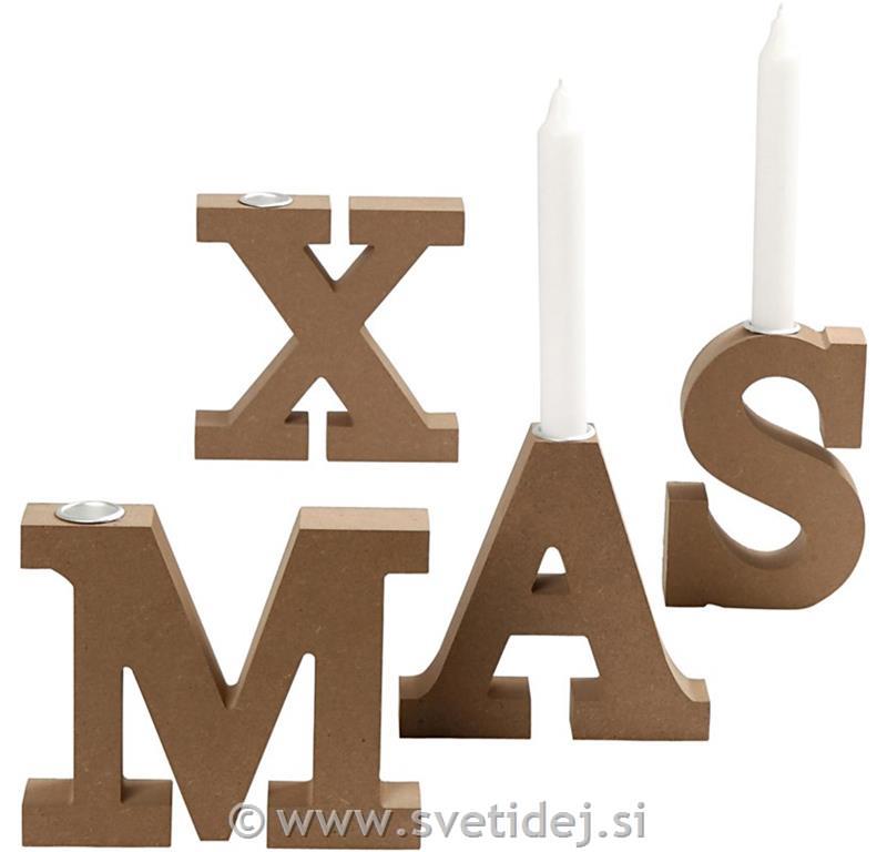 Napis-svečniki XMAS 14,5 cm, 4 črke