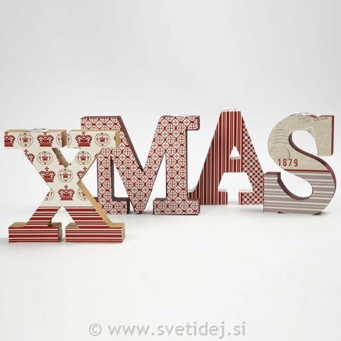 Napis-svečniki XMAS 14,5 cm, 4 črke