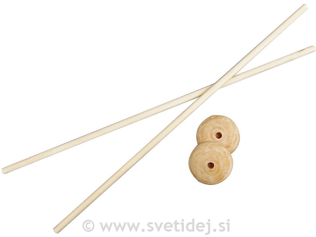 Lesena palica s podstavkom, 30 cm, 10x