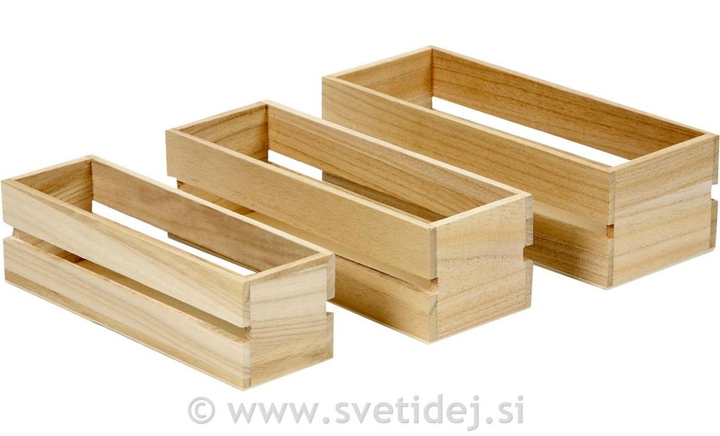 Lesene košarice, set 3