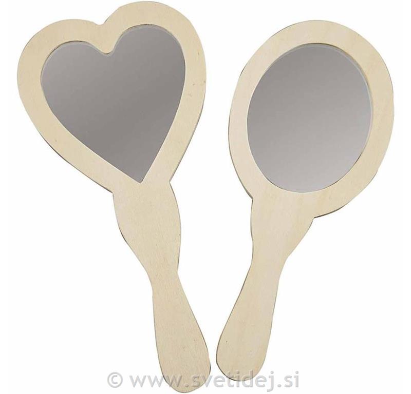 Ogledalo z ročajem 23-24 cm, set 2