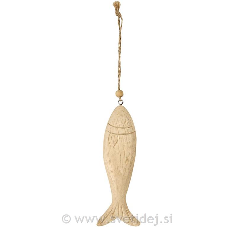 Leseni okrasek riba 12,5 cm
