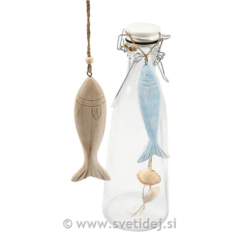 Leseni okrasek riba 12,5 cm